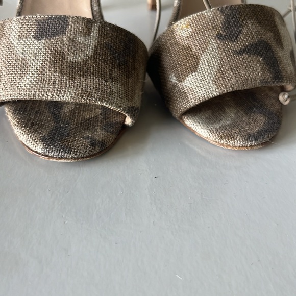 AUTHENTIC MANOLO BLAHNIK HEEL 37.5 Canvas lace up ankle - Picture 5 of 5